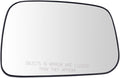TRQ Passenger Side Mirror Glass with Backing Plate Compatible with 2006-2011 Chevrolet HHR, Snap On, Clear, GM1325155 1528172