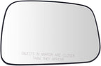 TRQ Passenger Side Mirror Glass with Backing Plate Compatible with 2006-2011 Chevrolet HHR, Snap On, Clear, GM1325155 1528172