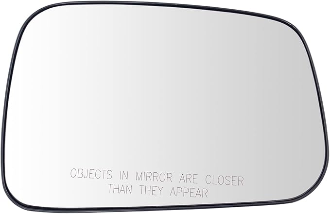 TRQ Passenger Side Mirror Glass with Backing Plate Compatible with 2006-2011 Chevrolet HHR, Snap On, Clear, GM1325155 1528172