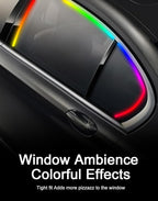 Car Door Ambient Lights, 2pcs LED Interior Atmosphere Light Strip Kit Universal Fit for Most Cars, APP Control RGB Color Changing, Easy Installation