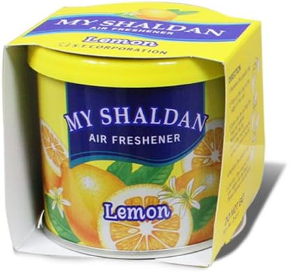 Auto Dynasty My Shaldan Japanese Car Cup-Holder Natural Air Freshener Cans - Lemon Scented (Pack of 12)