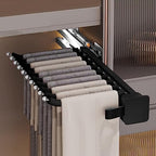 Pull-Out Clothes Rail,Extendable Pull Out Storage Closet Rod, Bearing 40kg Pull-Out Clothes Rail, Aluminum Alloy Retractable 