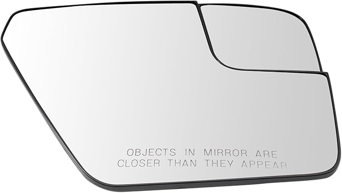 TRQ Passenger Side Mirror Glass Convex Snap On Compatible with 2021-2023 Ford F-150 FO1325205