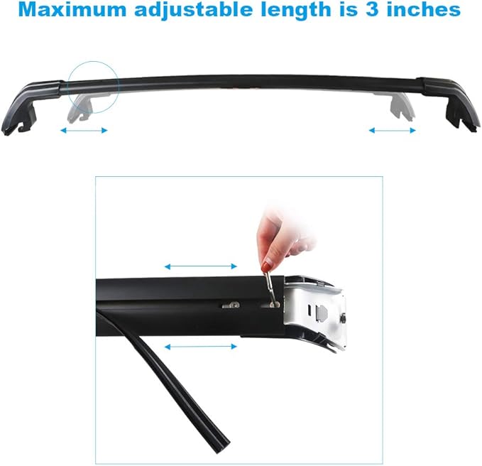 JDMON Compatible with Roof Rack Cross Bars KIA Sorento 2015 2016 2017 2018 with Side Rails Anti-theft Locks Desigh, Aluminum Luggage Rack Crossbar for Rooftop Cargo Bag Carrier Kayak Canoe Bike, Black