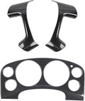 Hoolcar Steering Wheel & Dashboard Trim Cover for Chevrolet Silverado Avalanche Tahoe Suburban 2007-2013, Carbon Fiber