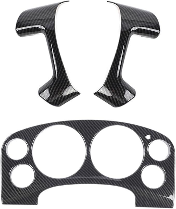 Hoolcar Steering Wheel & Dashboard Trim Cover for Chevrolet Silverado Avalanche Tahoe Suburban 2007-2013, Carbon Fiber