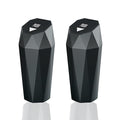 Car Trash Can with Lid，Mini Diamond Design Automatic Portable Trash Can，Used in Car Home, Office, Kitchen, Bedroom (2, Grey)