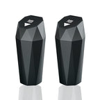 Car Trash Can with Lid，Mini Diamond Design Automatic Portable Trash Can，Used in Car Home, Office, Kitchen, Bedroom (2, Grey)