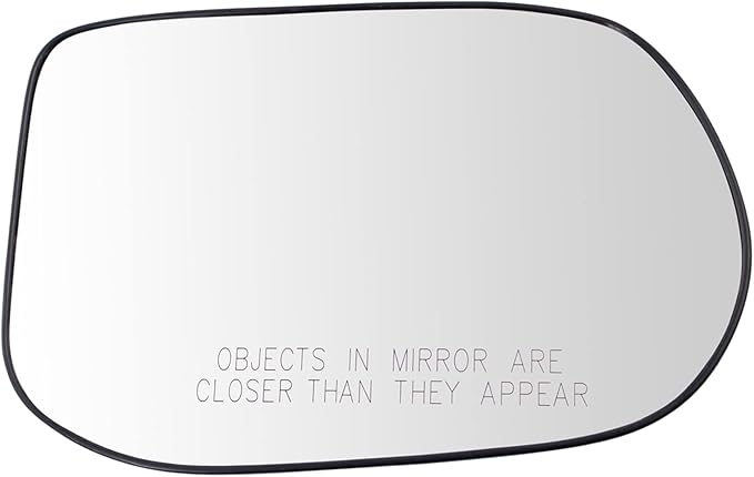 TRQ Passenger Side Heated Mirror Glass Convex Snap-On Compatible with 2009-2011 Honda Civic EX-L HO1325120
