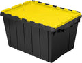 Akro-Mils KeepBox 12 Gallon Storage Container, Nesting and Stackable Plastic Storage Box with Lid Attached, Organizer Tote fo