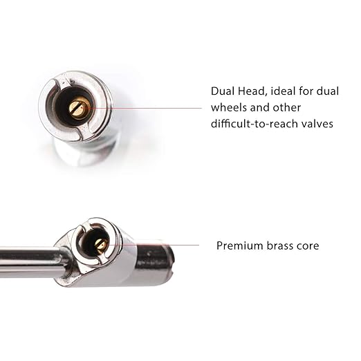 CZC AUTO Tire Pressure Gauge Heavy Duty Straight-on Foot Dual Head Chucks Auto Service Gage Air Gauge 10-150PSI 100-1000KPa for Truck Car RV Van (10 Packs, Silver)