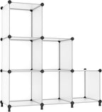 AWTATOS Closet Organizer 6 Cube Closet Storage Shelves DIY Stackable Clothes Storage Organizer Shelving for Closet Bedroom, H