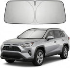 for Toyota RAV4 2019-2024 2025 2026 Windshield Sun Shade, Front Window Shade Custom Fit RAV4 Accessories Sun Visor Foldable Sunshade Blocks UV Rays Summer Must Have Car Accessories