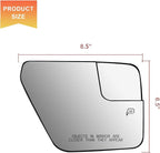 Passenger Side Mirror Replacement for Ford F150 2022 2023, Right Exterior Side Rearview Mirrors Glass, with Backing Plate, Po