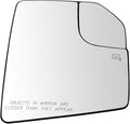 TRQ Passenger Side Mirror Glass Heated Convex Snap On Compatible with 2015-2020 Ford F-150 FO1325176