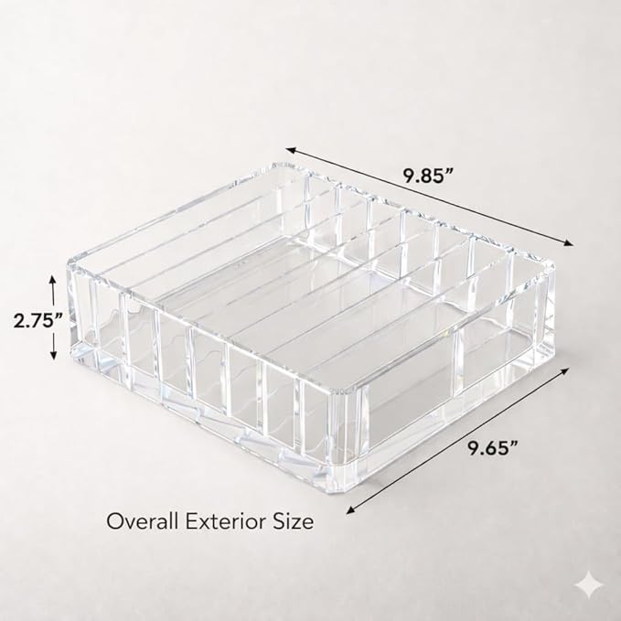 Makeup Organizer for Eyeshadow Palette Organizer, 8 Section Divided Makeup Palette Holder for Vanity Drawer Countertop
