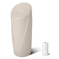 Car Trash Can Bin with Lid - Car Garbage Can Cup Holder - Light Beige Mini Leakproof Vehicle Garbage Bin with 40pcs Trash Bags-Automotive Organizers and Storage for Front Back Seat Accessories