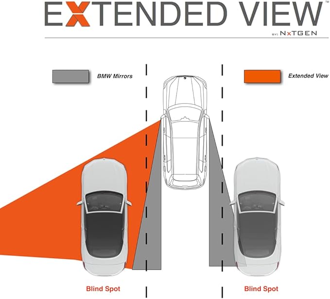 Blind Spot Mirrors- Compatible with BMW X4 Extended View, X4 Series - 2 Piece Set (Left & Right)