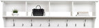 Prepac 60" Contemporary Wall Mounted Coat Rack, Coat Hooks Wall Mount with 4 Shelves, Ideal for Hallway or Entryway Storage S