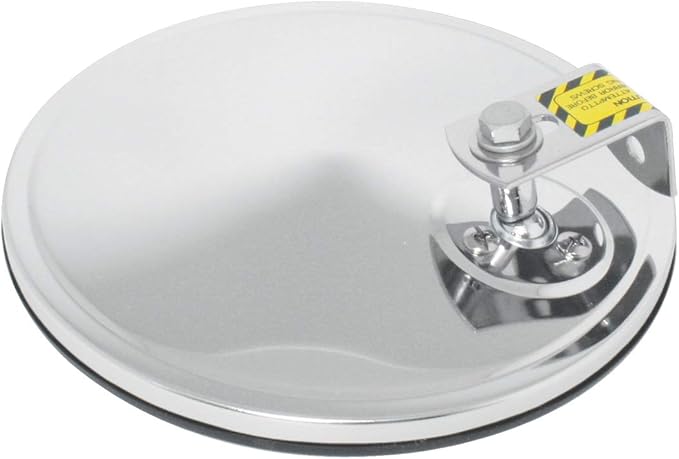 GG Grand General 33341 Stainless Steel 7” Convex Blind Spot Mirror for Trucks, Buses, Utility Vehicles and More – Offset Mount