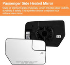 Senzeal Passenger Side Heated Mirror Glass Replacement for Ford Expedition 2012-2017 Lincoln Navigator 2012-2014 Blind Spot Mirror Glass CL1Z17K707A (Right Side)