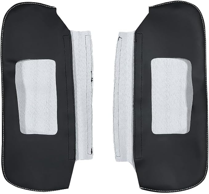 Black Car Sun Visor Cover, Left & Right Side Sun Visor Skin Pair Fits for Chevy Camaro 1993-2002, for Firebird 1993-2002 (Skin Only)