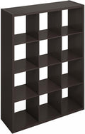 Furinno Simple Cube Storage Organizer, 12-Cube Display Shelf, Open Back Shelving Unit, Storage Shelves, Extra Thick Frame, fo