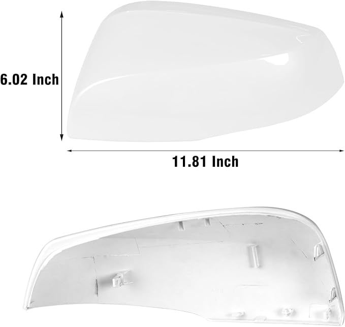 Moonlinks Compatible with Toyota RAV4 2019 2020 2021 2022 2023 2024 Left Side Mirror Cover Replacement, Pearl White Exterior Left Driver Side Door Rearview Mirror Cap Trim for RAV4 LH