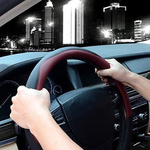 Valleycomfy Microfiber Leather Steering Wheel Cover Large-Size for F150 F250 F350 Ram 4Runner Tacoma Tundra Range Rover Model