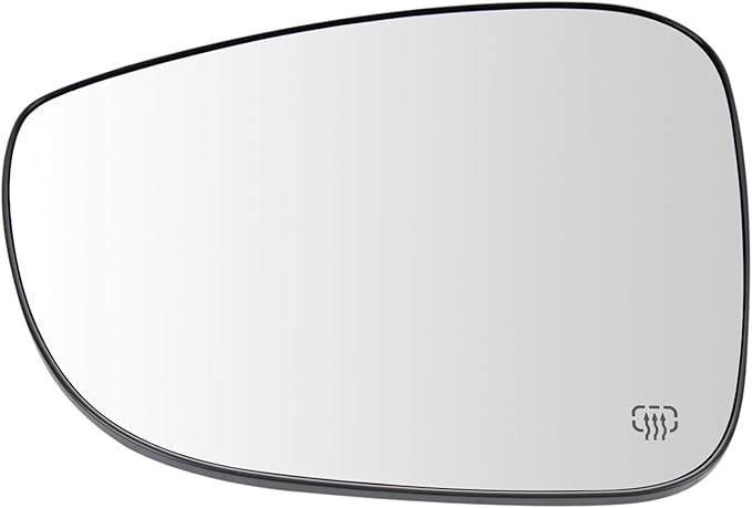 TRQ Driver Side Mirror Glass Heated For Factory Equipped & Aftermarket Mirrors Compatible with 2017-2022 Chrysler Pacifica Va