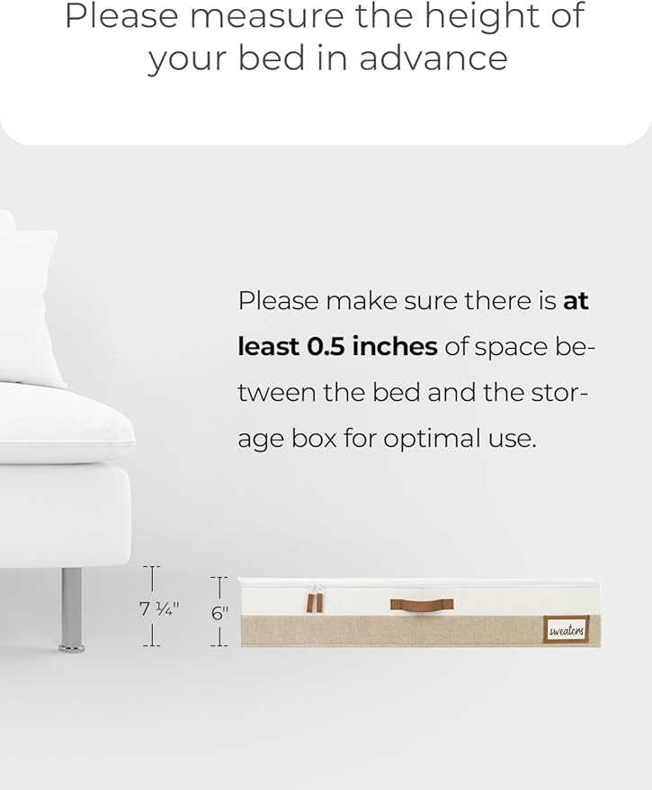 Large Under Bed Storage Containers with 4-Pack Bed Sheet Organizers and Storage