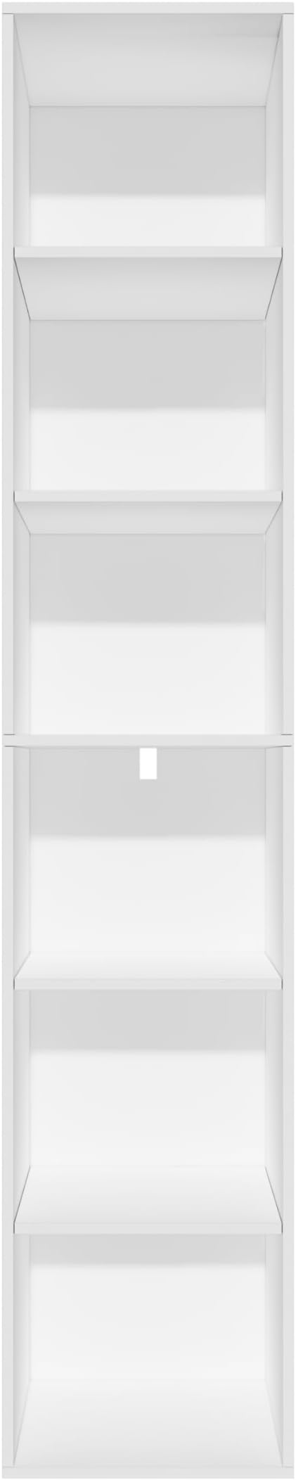 6 Cube Storage Organizer,Wooden 6-Tier Open Shelf Bookshelf,Versatile Storage Cubes for Living Room，Bedroom,Home Office, (Whi