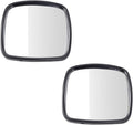 TRQ Driver and Passenger Side Lower Mirror Set Manual Chrome Housing Smooth Plastic Compatible with 2002-2006 Freightliner M2