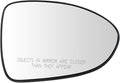 TRQ Right Heated Convex Mirror Glass Snap On Compatible with 2012-2017 Kia Rio KI1325111