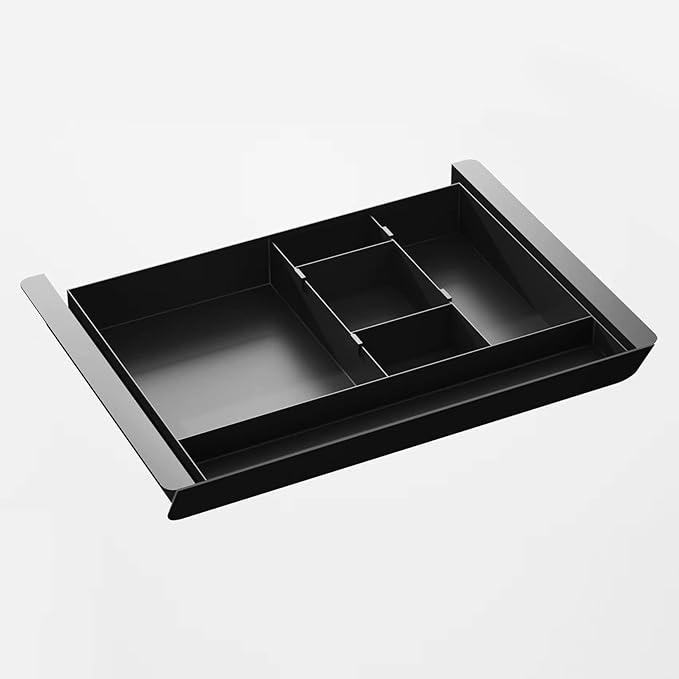 Under Desk Mounted Sliding Pull-out Drawer with Pencil Tray and Slide Storage Tray, 17'' long & 13.5'' deep Large Storage Org