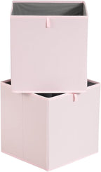 Amazon Basics Collapsible Cube Organizer Bins, Closet Storage Organizer Baskets for Shelves, Space-Saving, 13" x 15" x 13", P
