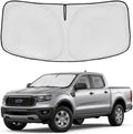 Windshield Sun Shade for Ford Ranger 2019-2024 2025 2026 Sunshade Front Window Shade Custom Fit Ranger Accessories Sun Visor Foldable Shade Blocks UV Rays Accessories