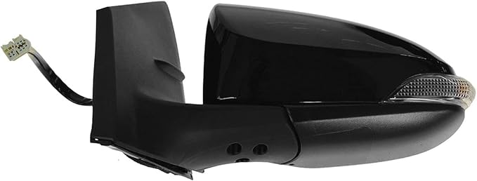 TRQ 2 Piece Driver and Passenger Side Mirror Assembly Set Electric Adjustment Heated No Memory Black Compatible with 2014-201