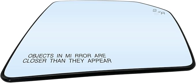 Ford F150 Right Side Heated Blind Spot Detection System Mirror - Convex Glass with Rear Holder