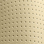 PINCTROT D Shaped Nappa Leather Steering Wheel Cover, Slim Fit No Bulk Design, One Piece Leather with Breathable Perforation,