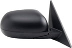 TRQ Driver & Passenger Side Power Mirror Set Textured Black Manual Fold Without Heat or Blind Spot Fits 2020-2021 Kia Soul KI
