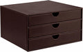 UnionBasic Document Organizer, 3-Drawer File Cabinet Document Storage Box, Office Desktop Filing Organizer, Port Royale