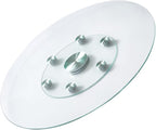 VEVOR 30 in Glass Lazy Susan Turntable, Tempered Glass Dining Table Centerpiece with 6 Rotating Wheels, 360° Smooth and Silen