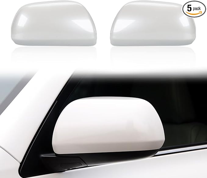 Car Door Rearview Mirror Cover Cap Housing Protective Cover For Exterior Mirrors Fit For Toyota Highlander 2008 2009 2010 2011 2012 2013(Gray Left Driver Side)