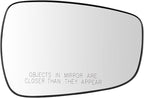 TRQ Right Passenger Side Mirror Glass Heated Convex Snap On Compatible with 2012-2017 Hyundai Accent HY1325105 HY1325106
