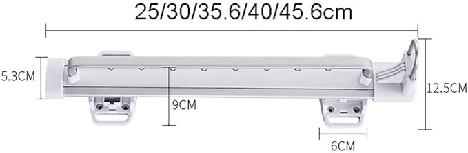 Pull Out Clothes Rail,Extendable Hanger with Ball Sliding Rail,Length 25Cm,30Cm,36.5Cm,46.5Cm,Closet Organizer Rack,40cm