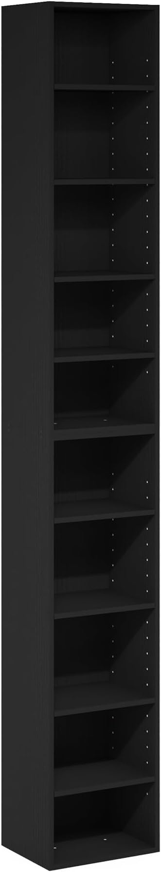 Furinno PASIR Book Shelf, 10-Tier Bookshelf, Bookcase with Open Shelf, 9.2 x 11.8 x 78.7, for Living Room, Bedroom, Home Offi