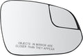 TRQ Passenger Side Mirror Glass Convex with Backing Plate For Factory Equipped Mirrors Compatible with 16-18 Toyota RAV4 Japa
