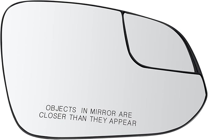 TRQ Passenger Side Mirror Glass Convex with Backing Plate For Factory Equipped Mirrors Compatible with 16-18 Toyota RAV4 Japa