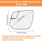 Senzeal Driver Side Heated Mirror with Blind Spot Mirror for Chevrolet Chevy Colorado GMC Canyon 2015-2022 Rearview Mirrors Glass Replaces 23191160 (Left Side)